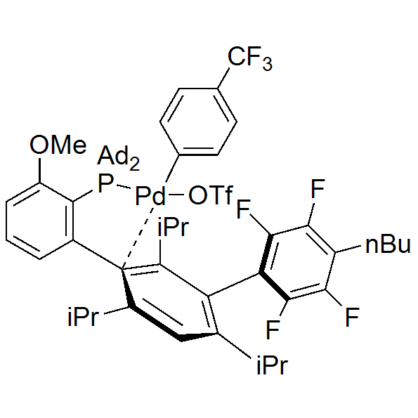 [N-[2-(di-1-adamantylphosphino)phenyl]morpholine](4-trifluoromethylphenyl)palladium(II) trifluoromethanesulfonate, AlPhos Pd G6 OTf
